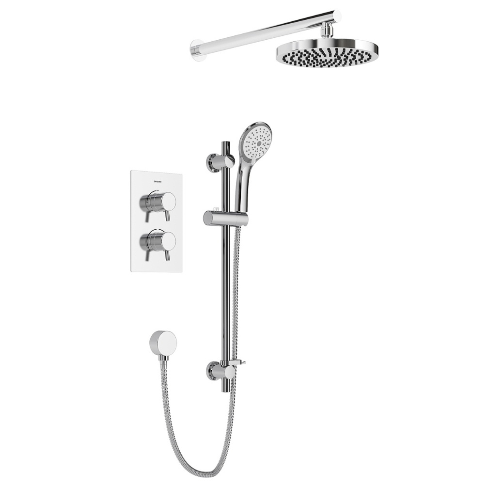 Cut out image of the Bristan Prism Chrome Dual Outlet Thermostatic Shower Pack